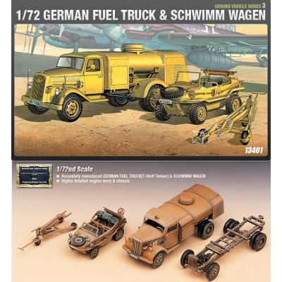 GERMAN FUEL TRUCK & SCHWIMMWAGEN - 1/72 SCALE